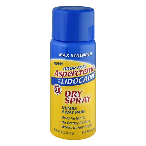 Image for Aspercreme Pain Relief Spray, Dry, Max Strength, Odor Free,4oz from WESTSIDE PHARMACY