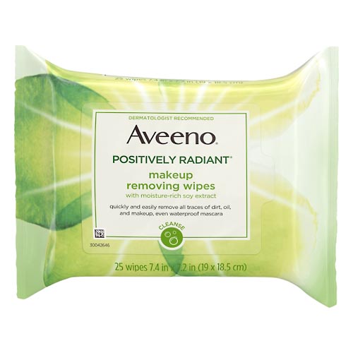 Image for Aveeno Makeup Removing Wipes, Cleanse,25ea from WESTSIDE PHARMACY